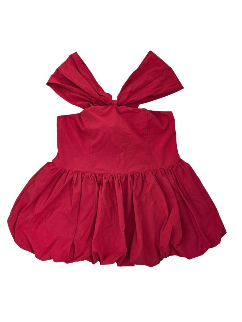 Anthropologie Extro&Vert Red Dress Bubble Mini Cocktail Christmas Holiday 2X